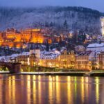 romantic things to do in heidelberg - image of german town at night lit up