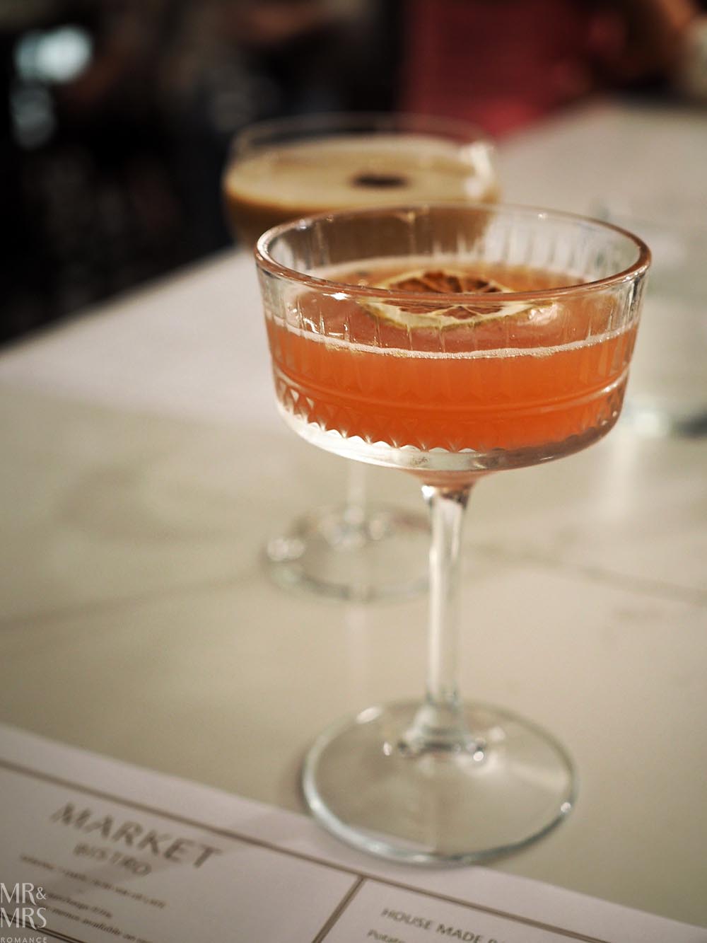 Where to eat in the Sunshine Coast - Market Bistro, Maroochydore - strawberry and passionfruit martini