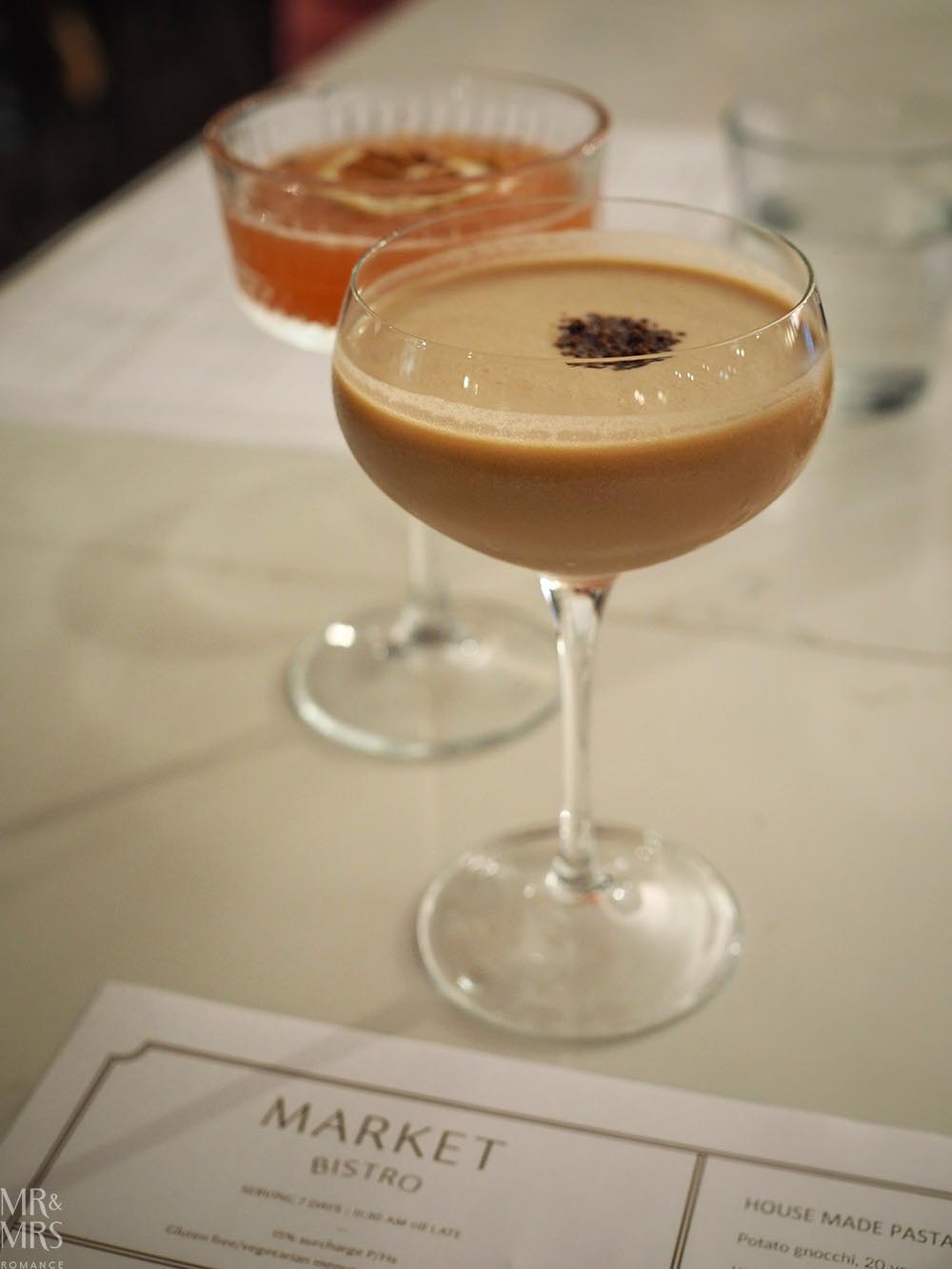 Where to eat in the Sunshine Coast - Market Bistro, Maroochydore - coconut and caramel espresso martini