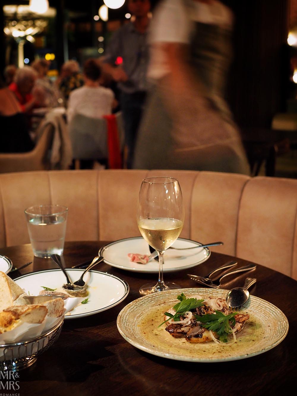 Where to eat in the Sunshine Coast - Market Bistro, Maroochydore - wine and entree