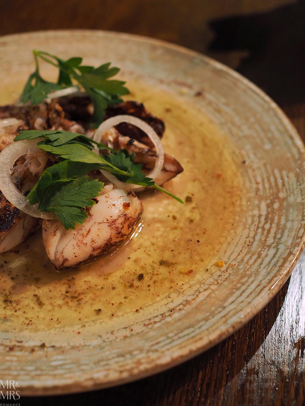 Where to eat in the Sunshine Coast - Market Bistro, Maroochydore - entree of chargrilled calamari