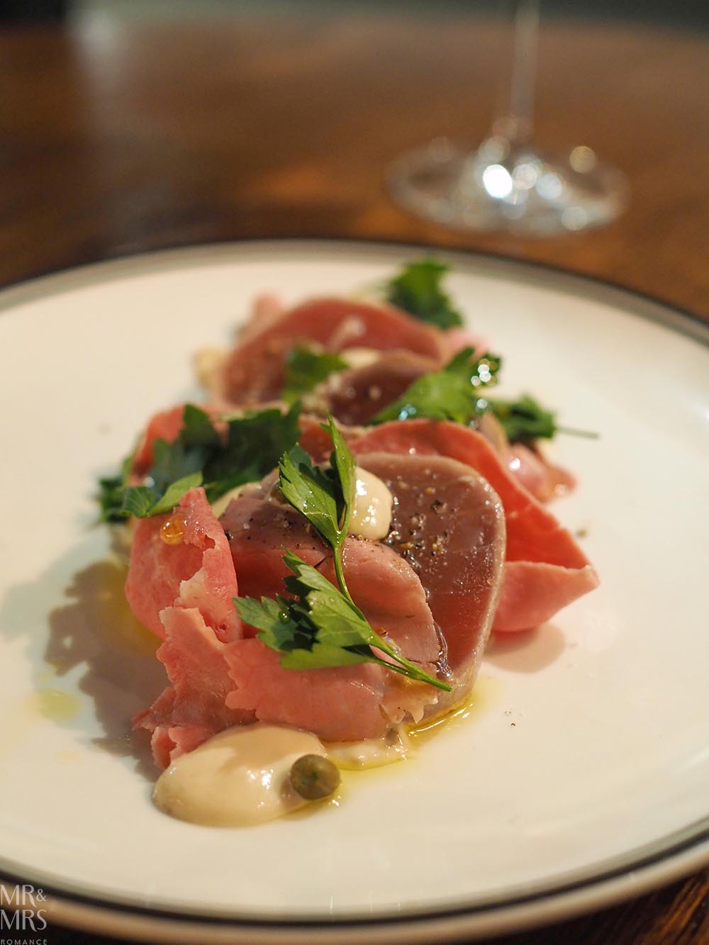 Where to eat in the Sunshine Coast - Market Bistro, Maroochydore - entree of vitello tonnato