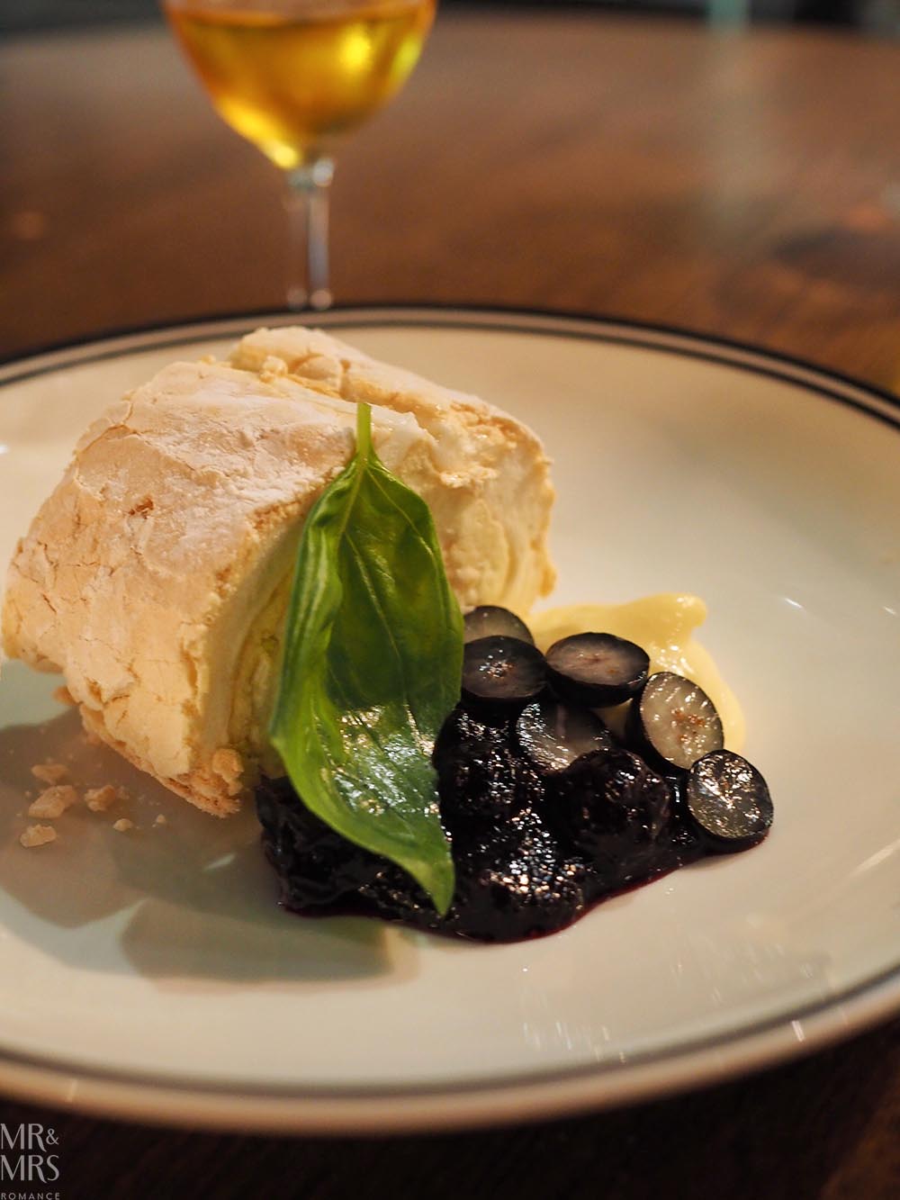 Where to eat in the Sunshine Coast - Market Bistro, Maroochydore - dessert of pavlova roulade