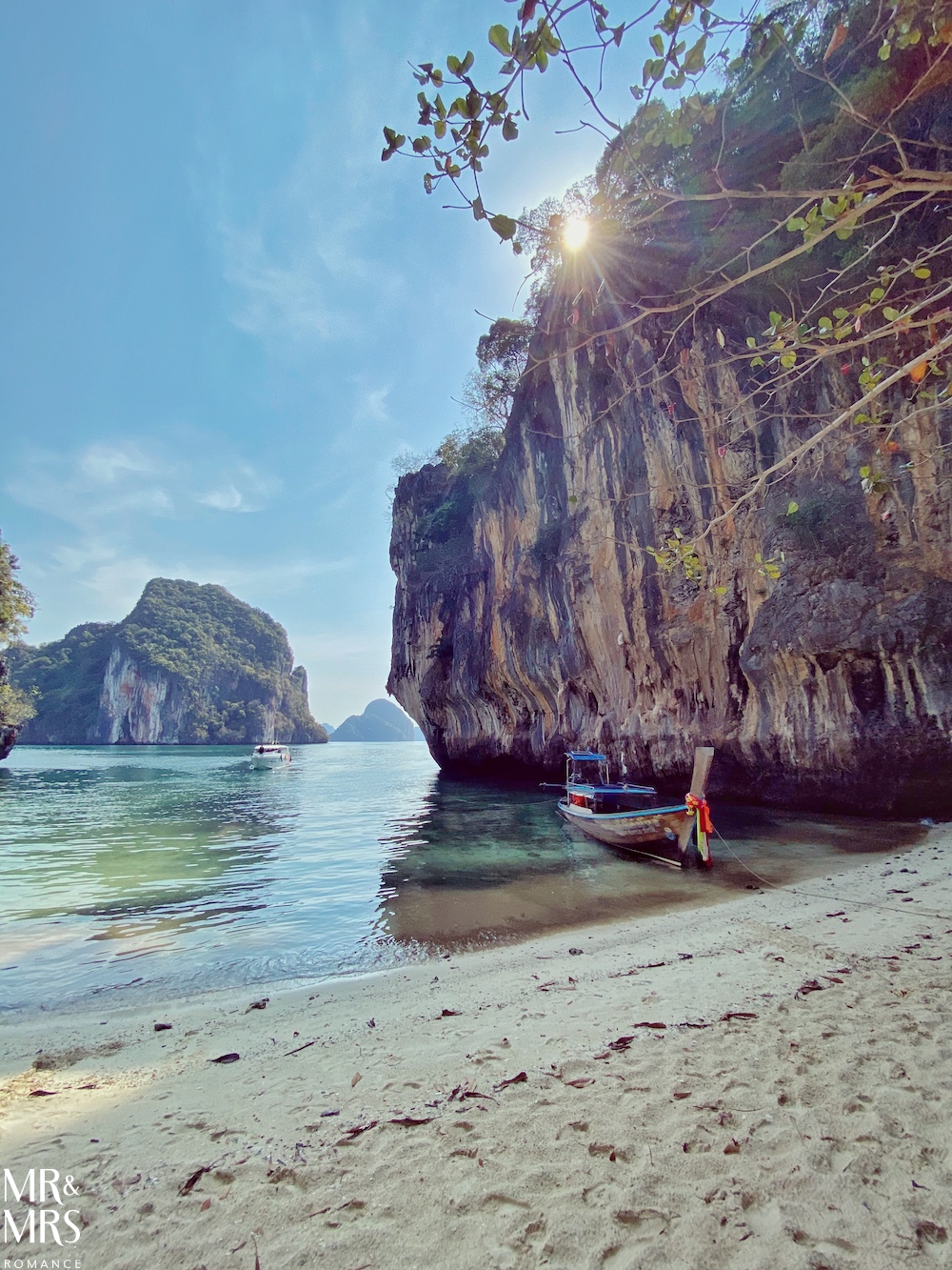 Real Thai food in Krabi - boat on the beach